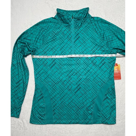 Tek Gear Warm Tek Women's XL Teal NWT Quarter Zip Retail $40 Activewear - Picture 2 of 9